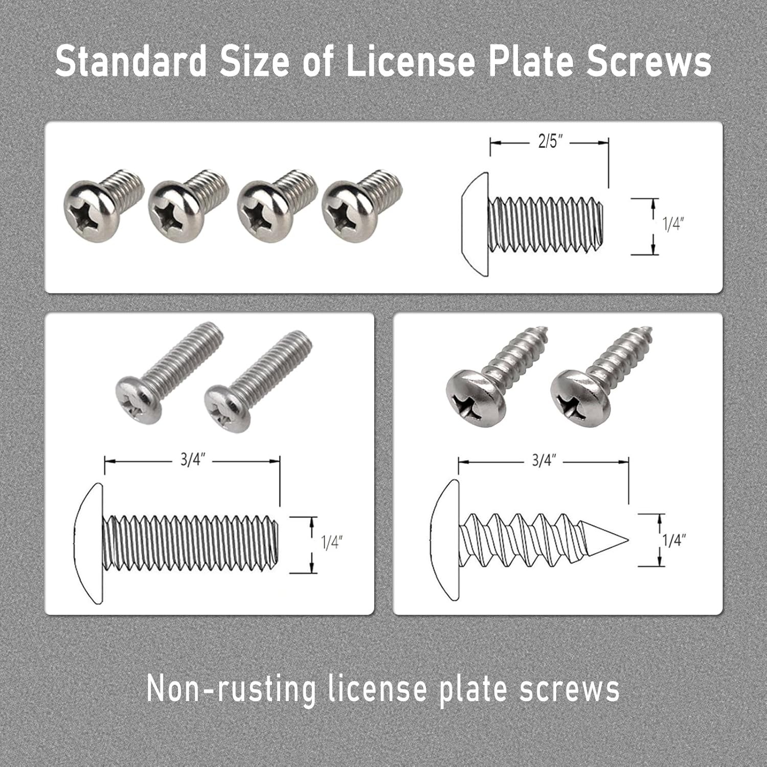 Auto Front License Plate Relocator Bracket Bumper Mount Tag Holder Hardware Pack
