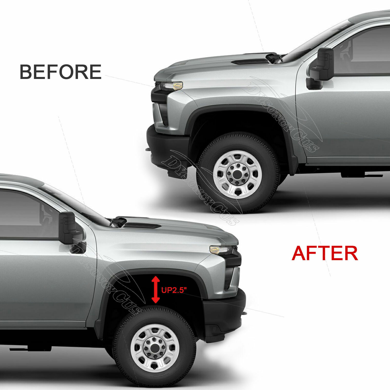 2.5″ Front Leveling Lift Kit For Chevy Silverado GMC Sierra GM 1500 LM 2007-2023
