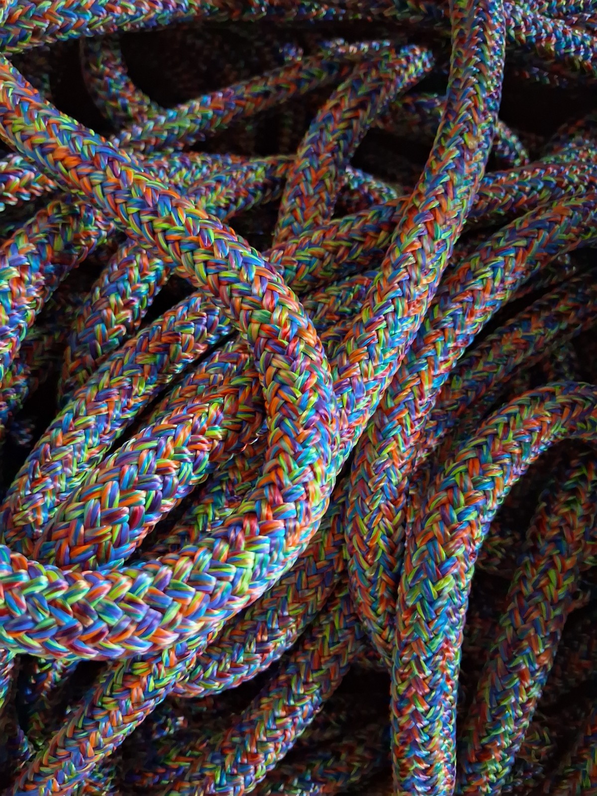 9/16 x 200 ft. Double Braid-Yacht Braid Polyester Rope. Rainbow Blend