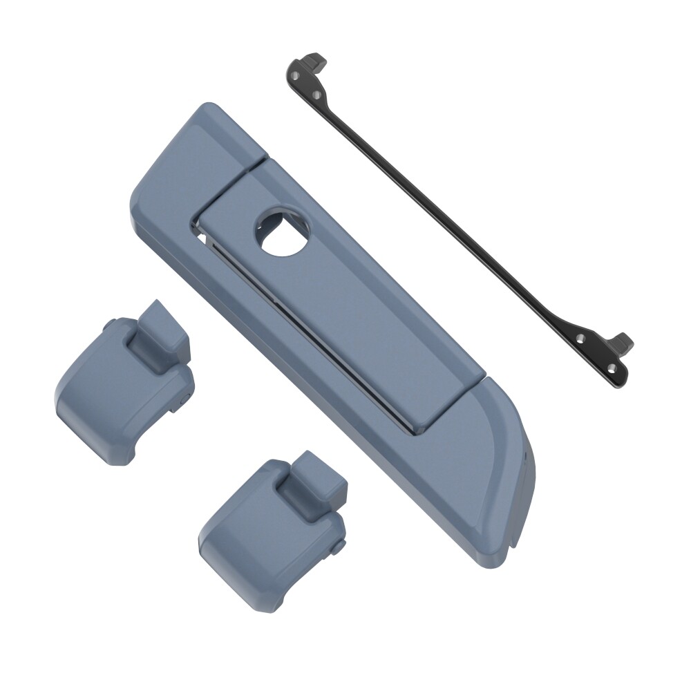 Advanblack GUNSHIP GRAY Hinges Latch For Harley Razor Chopped King Tour Pack