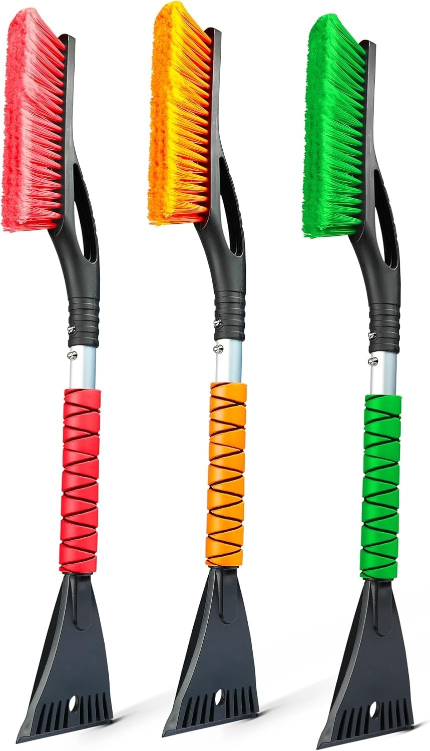 Effortless Snow Removal: 27″ Car Brush & Ice Scraper Set – Lightweight & Durable