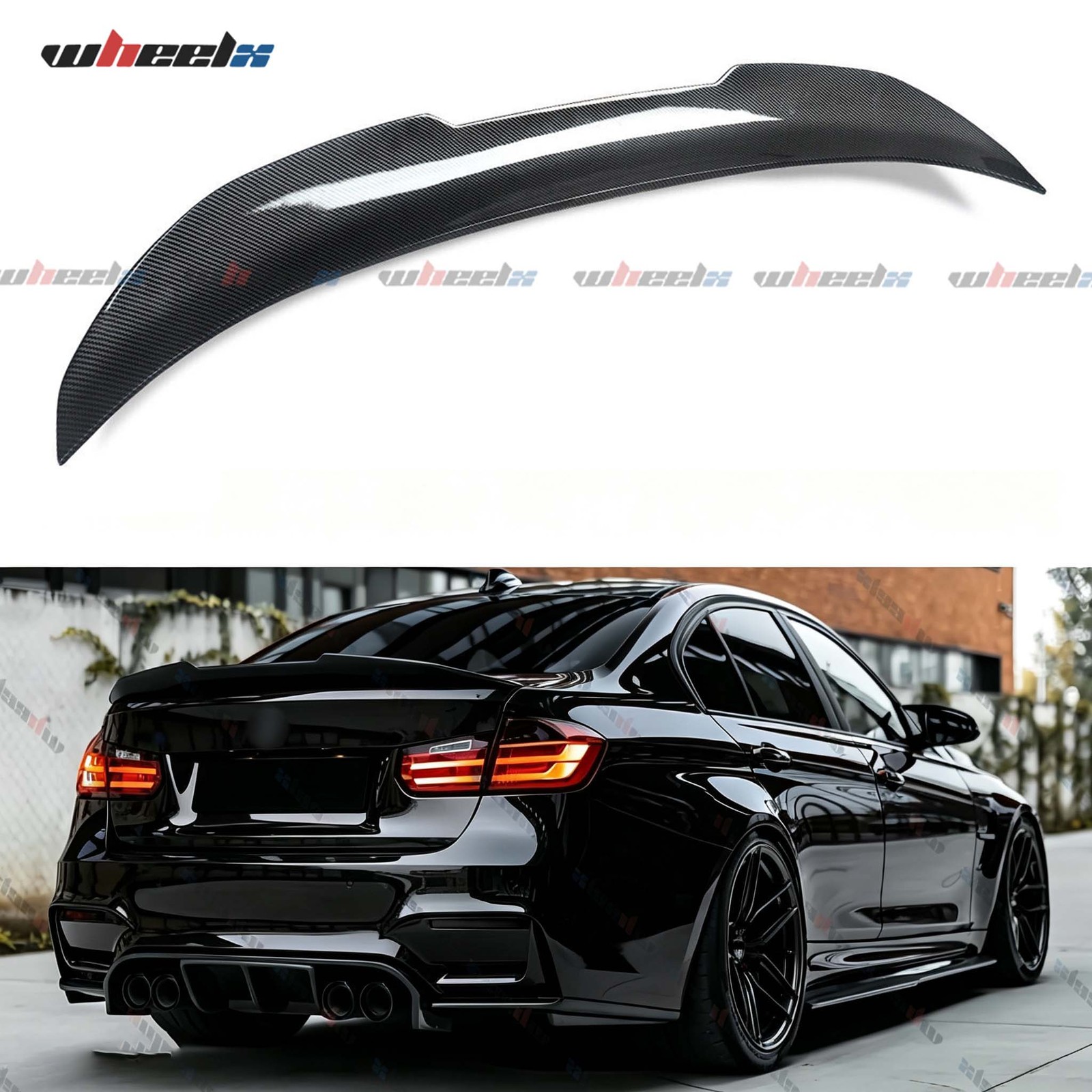 Carbon Fiber PSM Style Rear Trunk Spoiler Wing For BMW F30 F80 335i 328i 12-18
