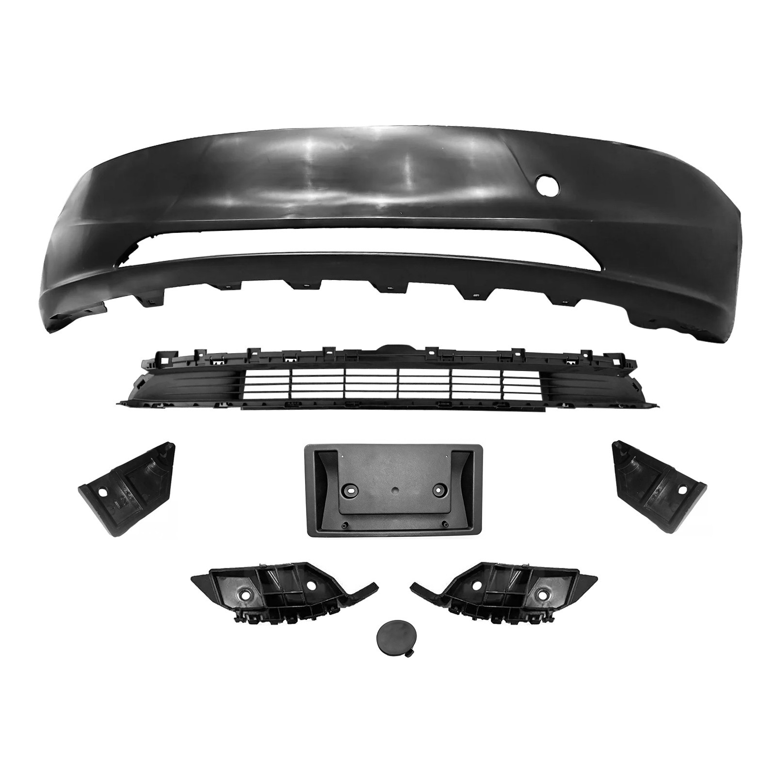Complete Front Bumper Grille Set Painted Compatible with 2023.9+ Tesla Model 3
