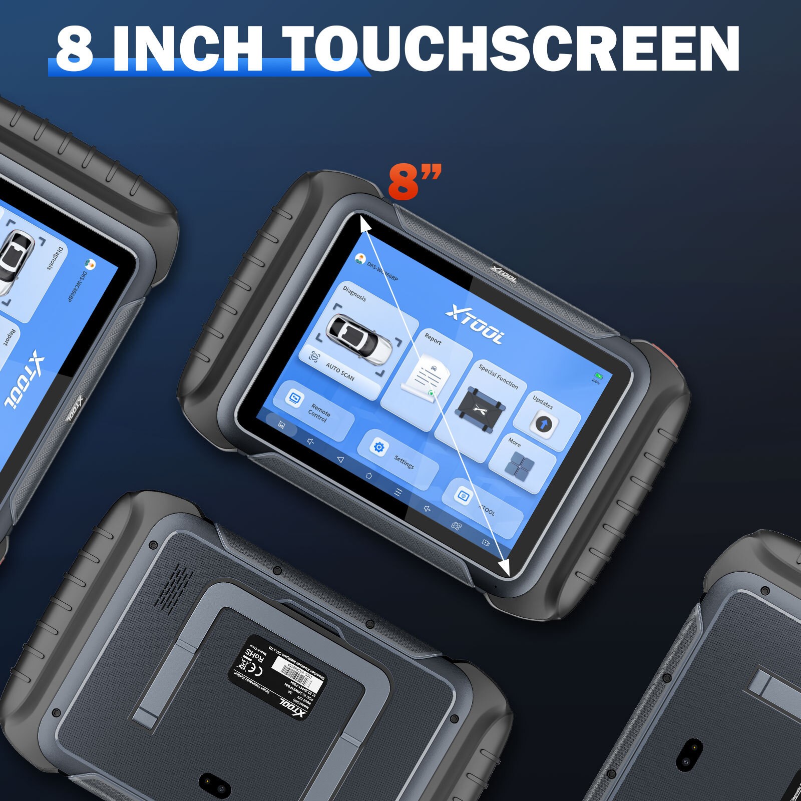 XTOOL D8S Auto Diagnostic OBD2 Scanner E.CU Coding Topology Mapping 38+ Resets