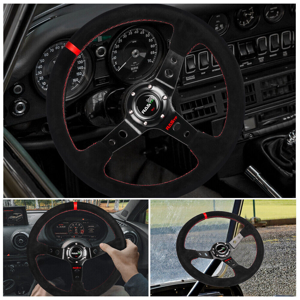 14IN Steering Wheel+Quick Release+Hub Adapter For Mitsubishi Galant Impreza WRX