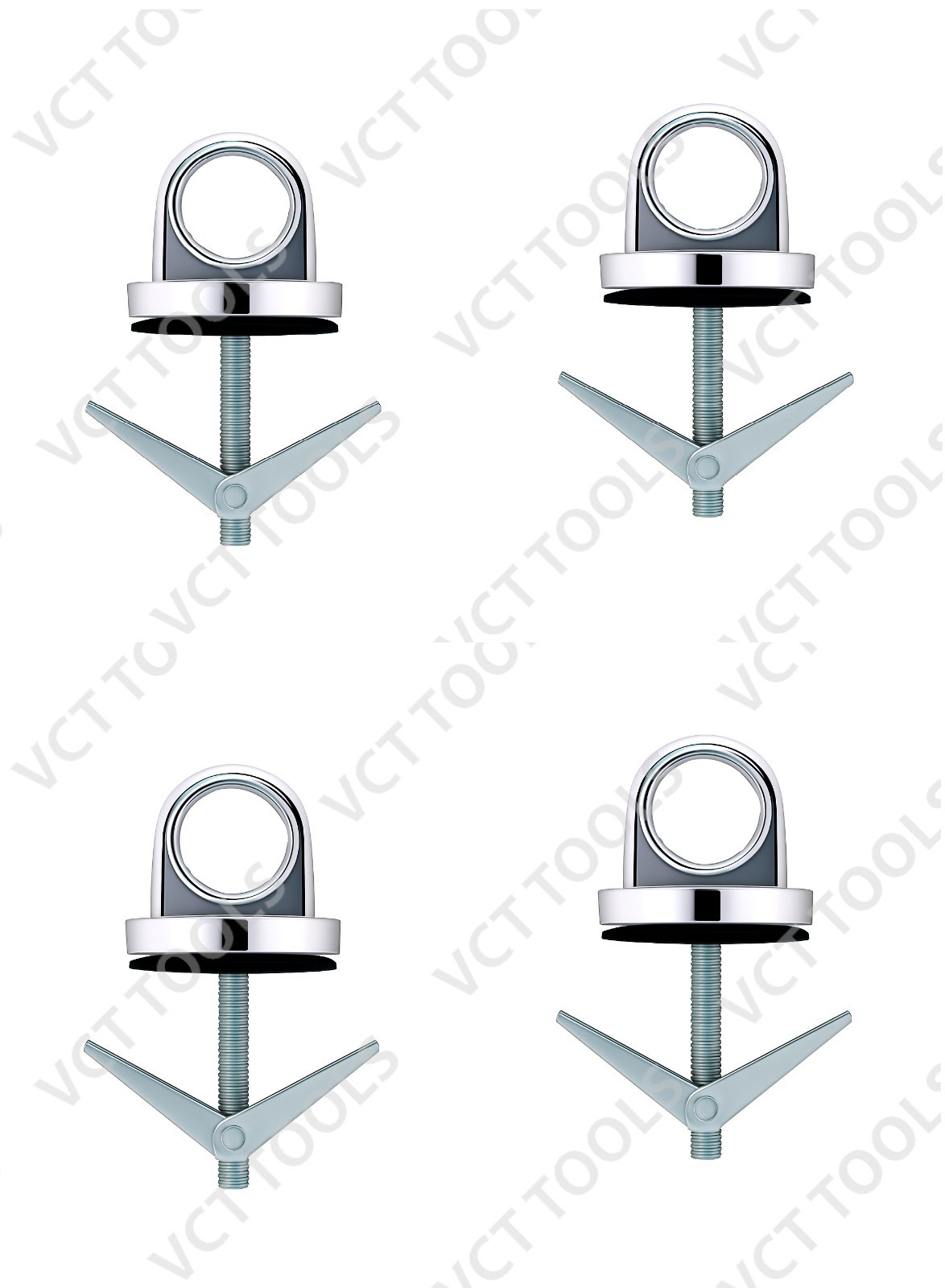 VCT Toggle Eye Anchor – 4-Pack Heavy Duty Mounting Hardware for Truck Beds