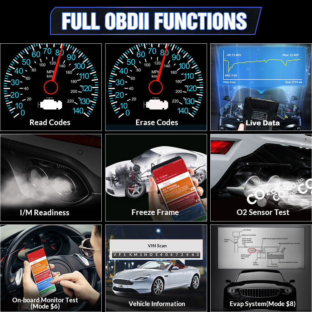 VLinker MC 4.0 Bluetooth Supports Android IOS OBDII Vehicle Diagnostic Tool V2.2