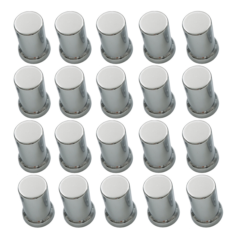 Lug Nut Covers 33mm Push-On Tube Top Hat Plastic 3 3/8″ Set of 20