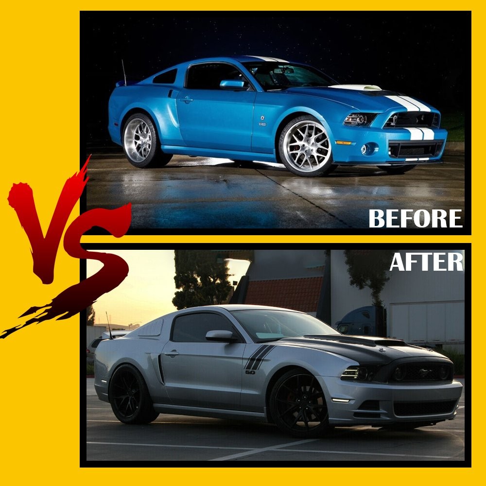Side Marker Lights Smoked Lens For Ford Mustang 2010-2014 Front & Rear LED/Clear