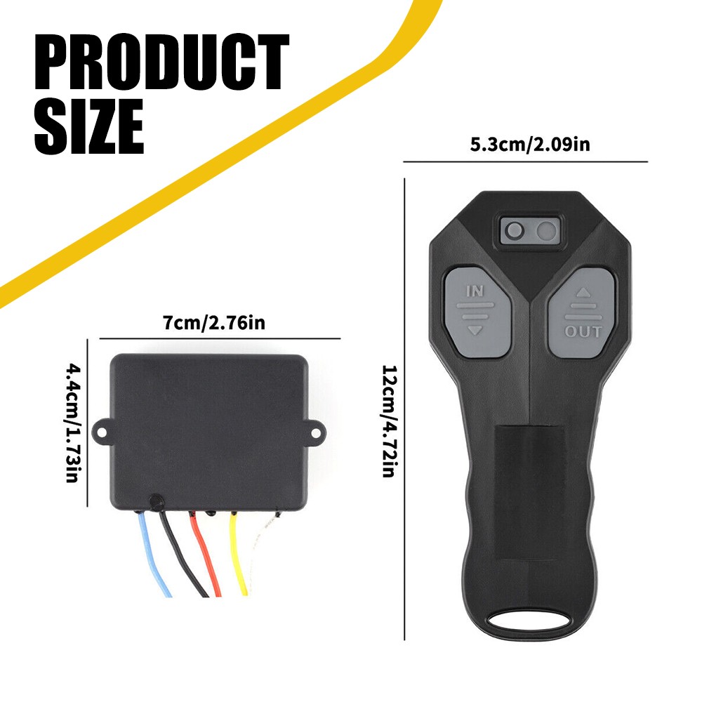 DC12V Wireless Winch Remote Control Kit Switch Handset for Car ATV SUV UTV Truck