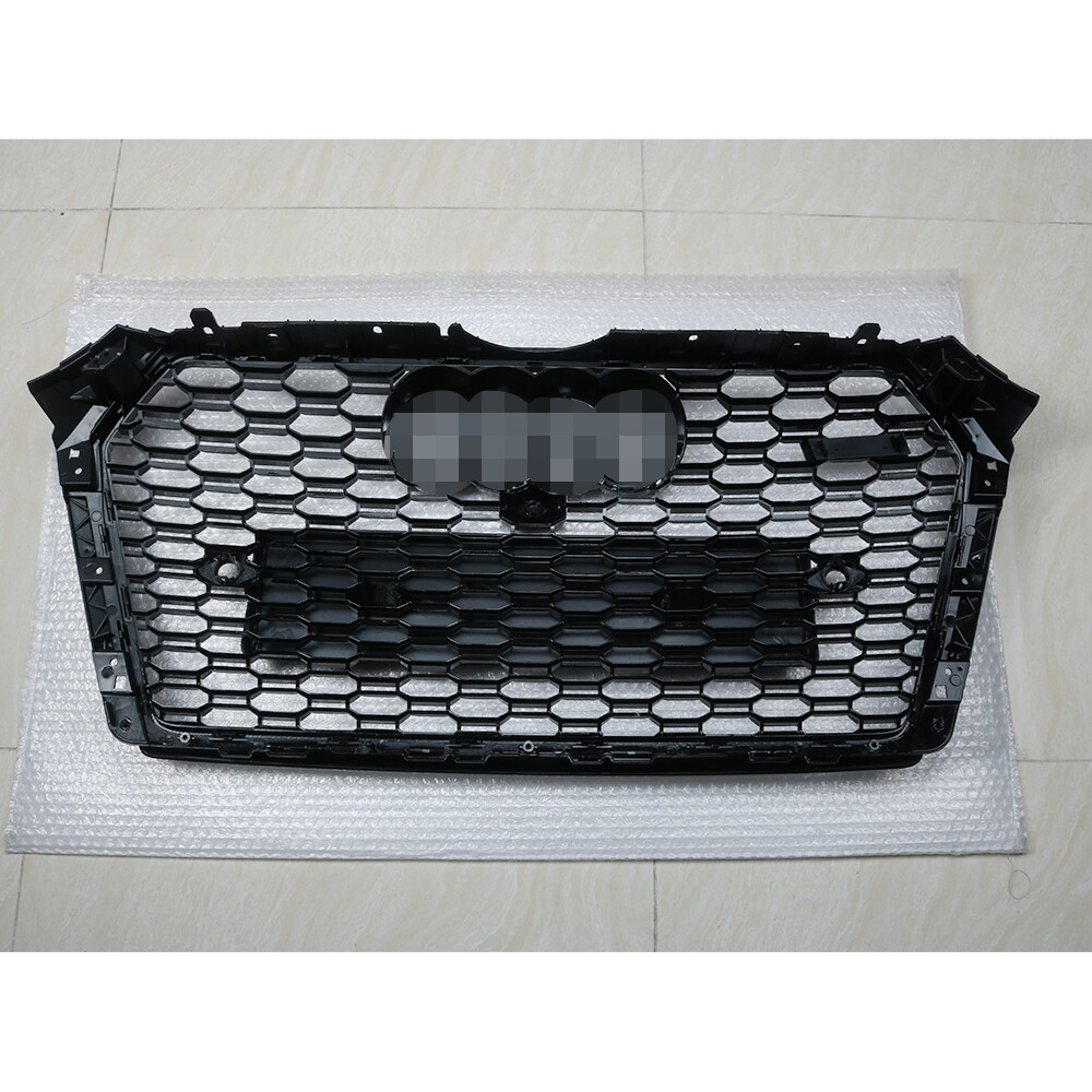 For 2017-2018 Audi A4/S4 B9 RS4 Style Honeycomb Mesh Hex Grille Black W/ Quattro