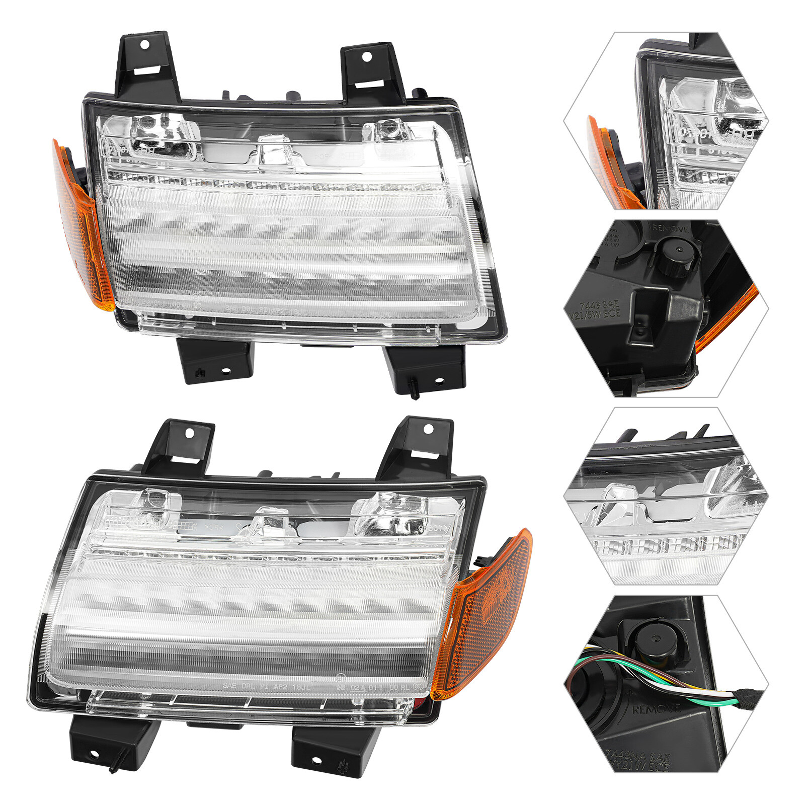 LED DRL Turn Signal for Jeep Wrangler JL 2018-2023 Gladiator JT 20-23 Pair