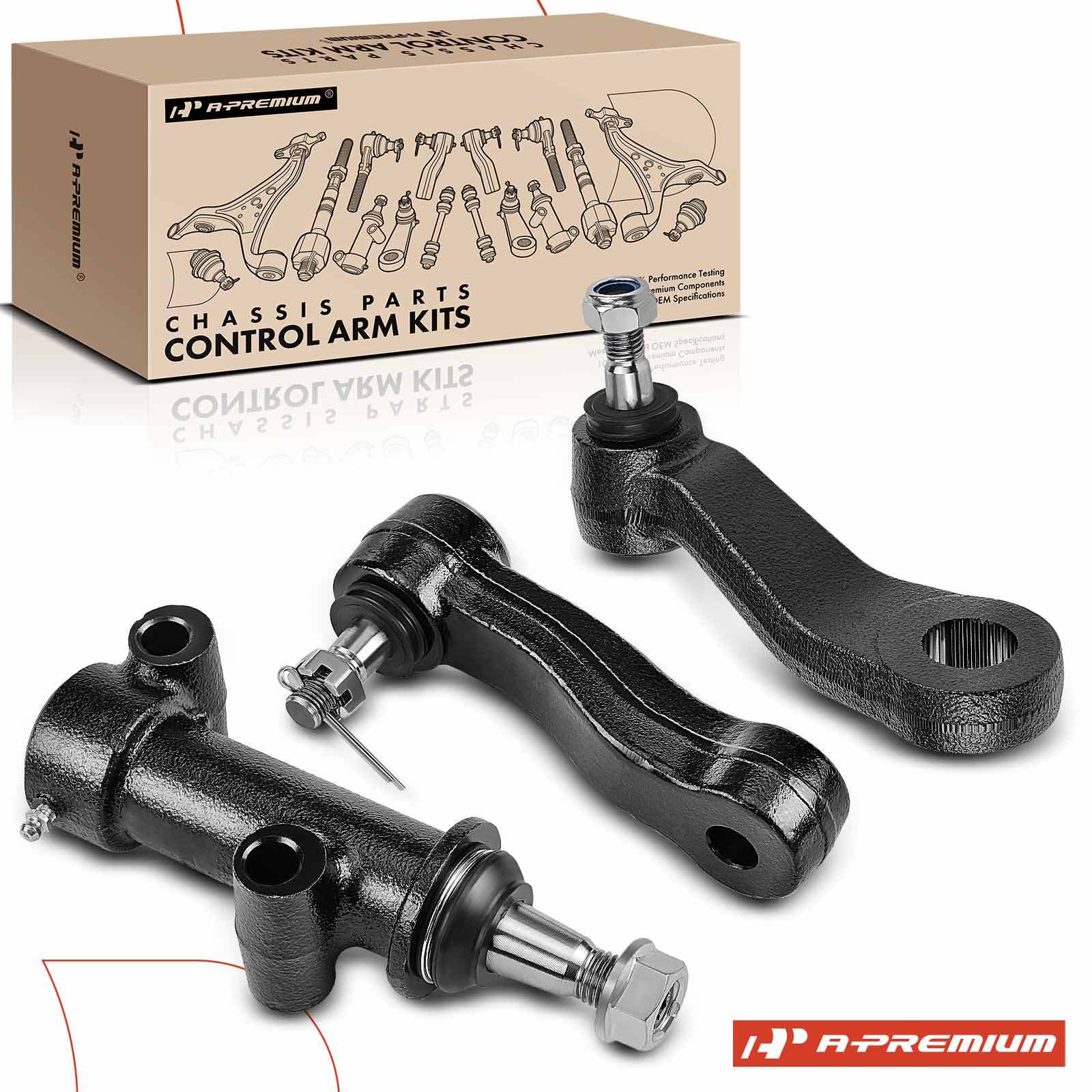3Pcs 3-Groove Pitman Arm Idler Arm & Bracket for Chevrolet Silverado 2500 Hummer