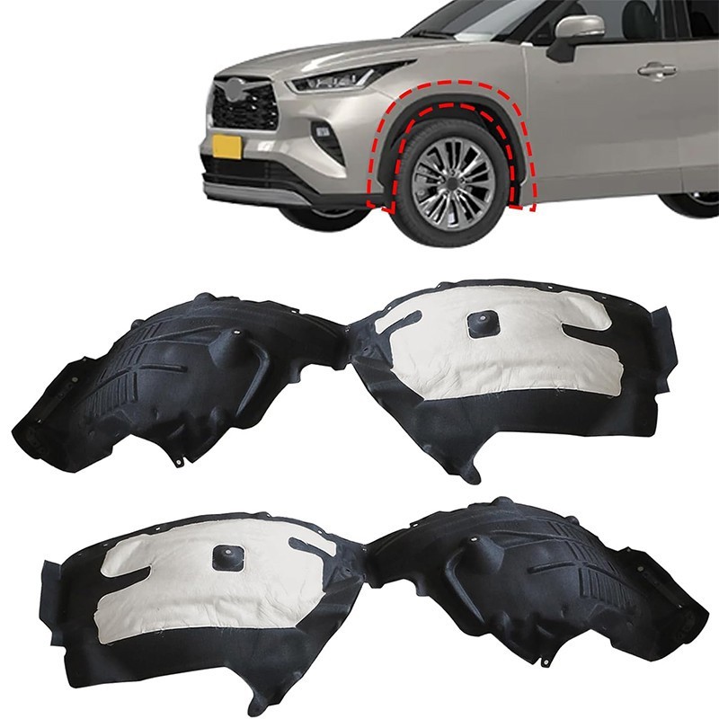 Front Left & Front Right Inner Fender Liners for 2020-2024 Toyota Highlander