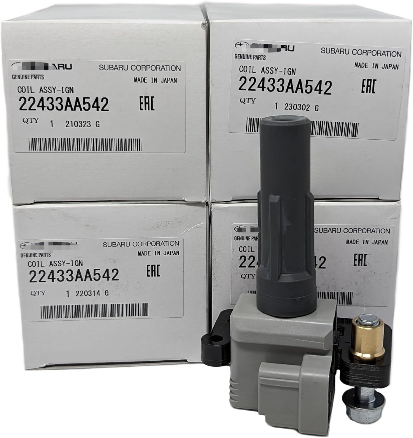 Ignition Coils Set of 4 Fits Subaru WRX STI Legacy Forester Turbo 2004-2010