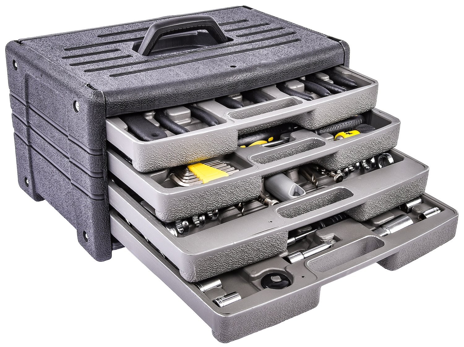 JEGS 80428 99-Piece Tool Set with 4-Drawer Carry Case
