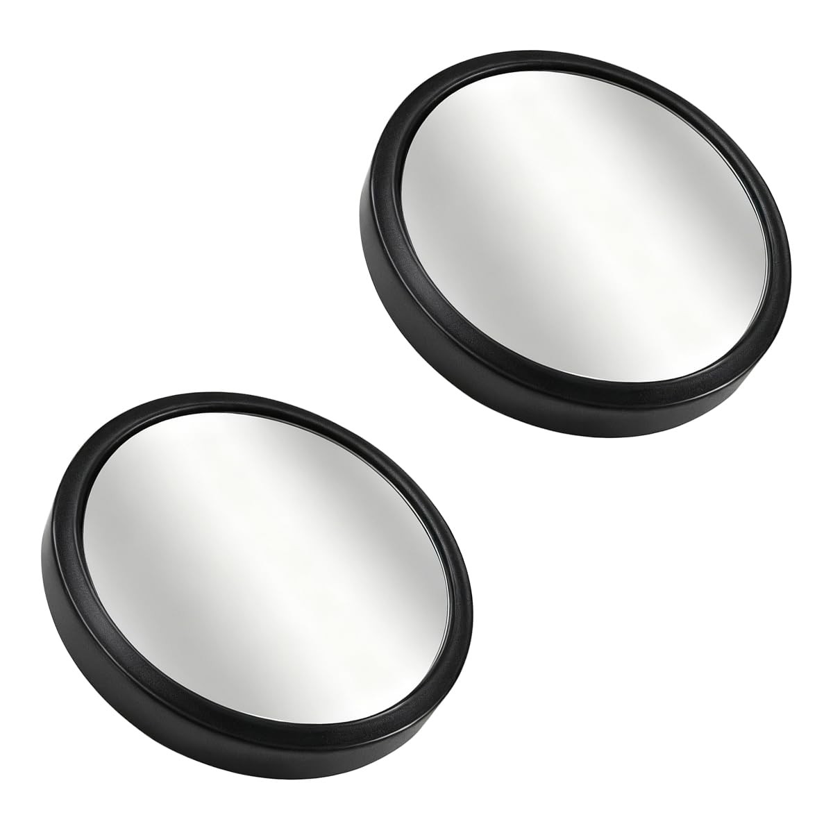Craedli 2PCS 2″ Round Blind Spot Car Mirrors, HD Glass 2.2 × inch, Black