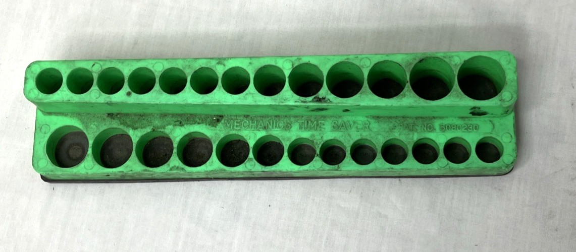 MAC Tools Mechanics Time Saver Magnetic Socket Holder Deep & Shallow Green USA
