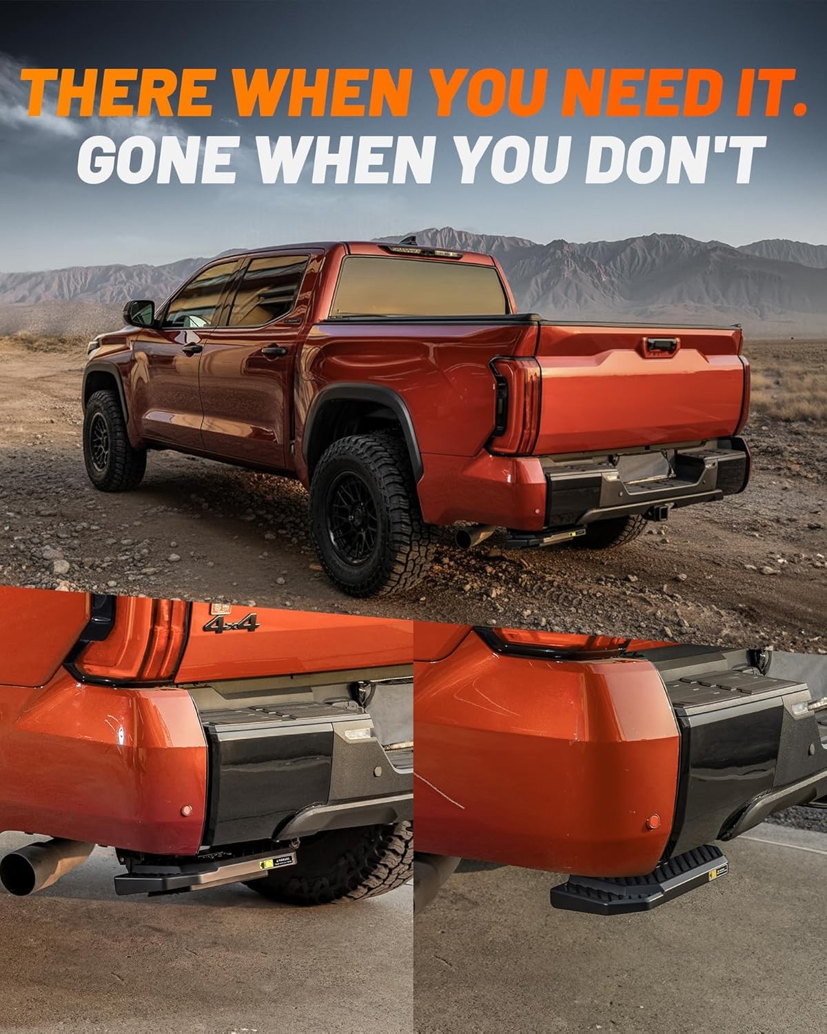 WOLFBOX Retractable Bed Step for 2019-2026 Chevy Silverado & GMC Sierra 1500