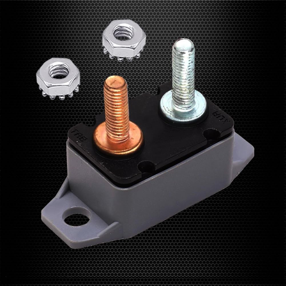 Ampper DC 12V – 24V Automatic Reset Circuit Breaker with Cover 30 Amp, 2 Pcs