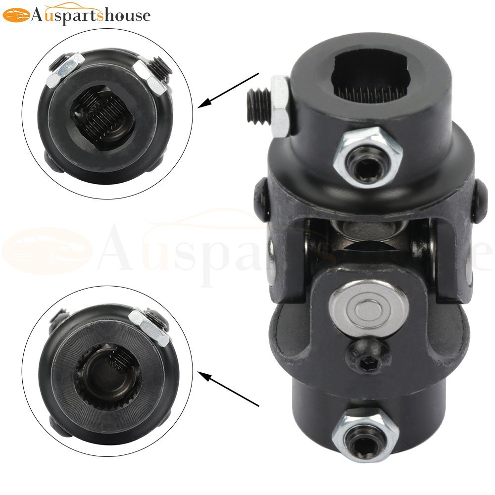 Single 3/4-30 Spline X 3/4 Inch DD Universal Steering U-Joint Shaft