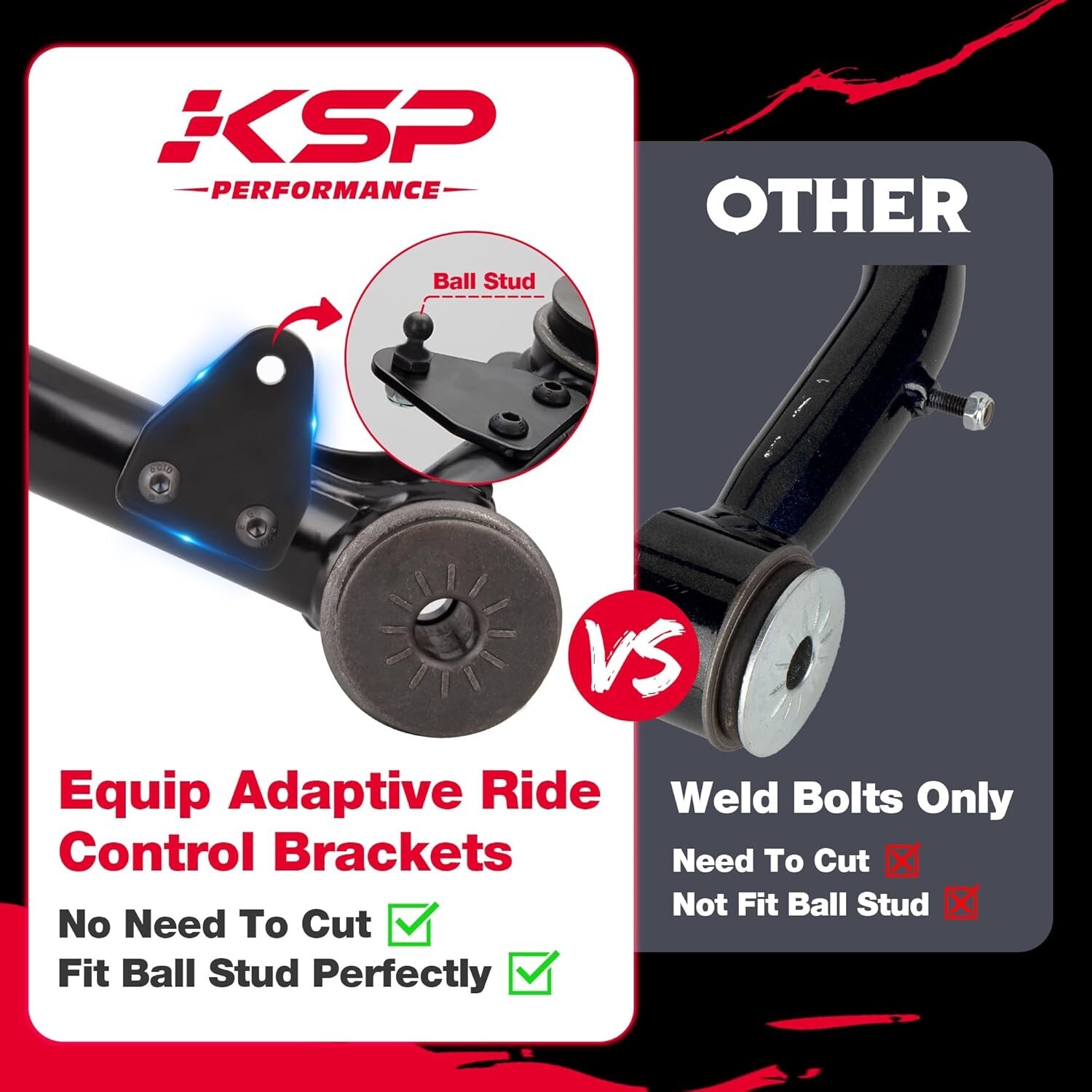 KSP Front Upper Control Arm for 2019-2024 Silverado Sierra 1500 with 2-4″ lift