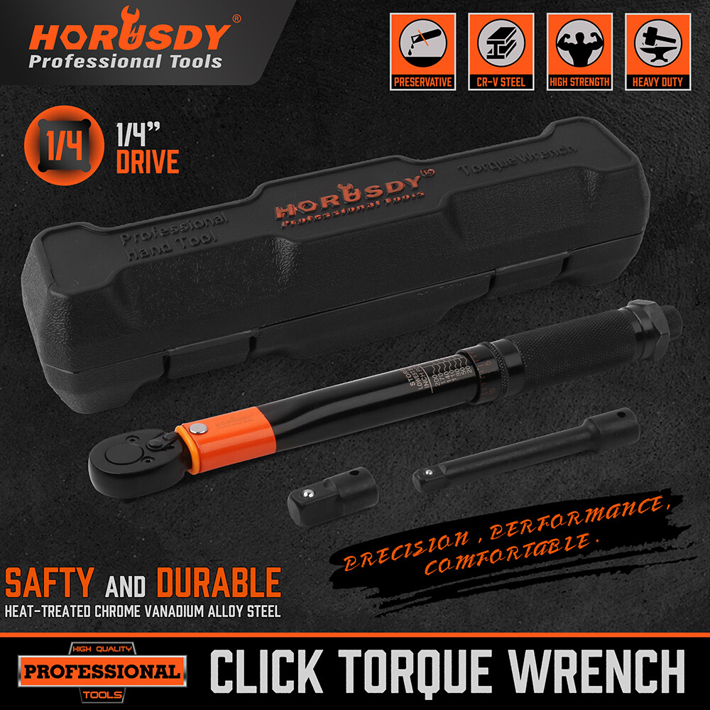 1/4″ Torque Wrench Snap Socket Professional Drive Click Ratcheting Father’s Day