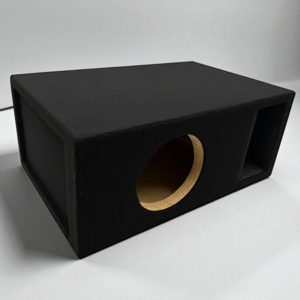Single Custom Kerf-Ported Sub Woofer Enclosure Box for 8” Subwoofer (1.00 Cu ft)