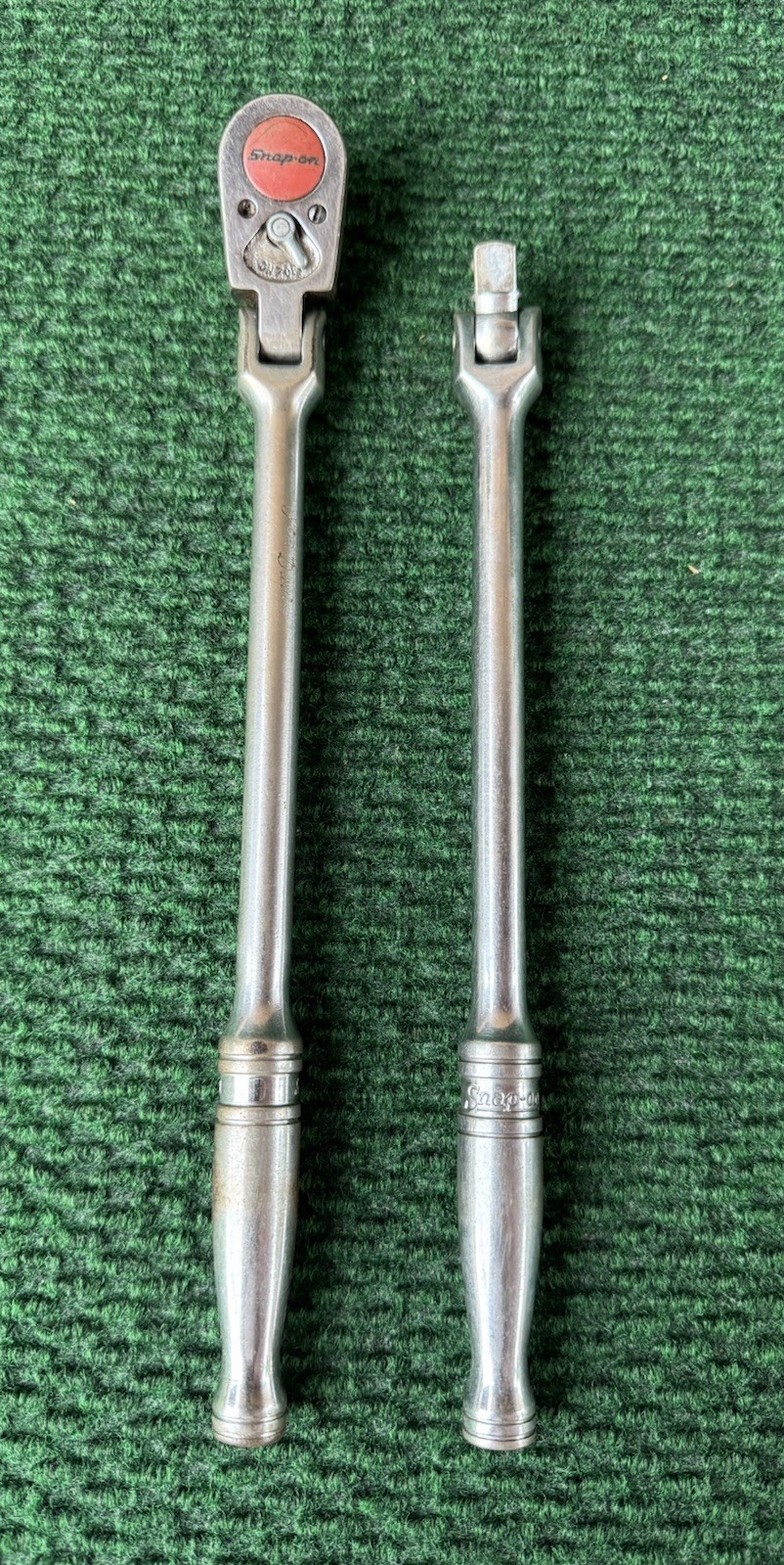 Snap On 3/8 Drive 11-1/4” Long Handle Flex Head Ratchet F731 & Breaker Bar F10LB
