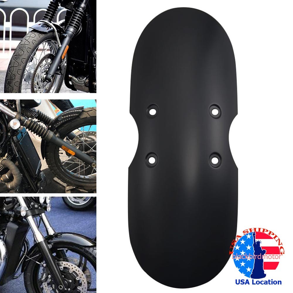 ABS Plastic Matte Black Short Front Fender Fit Triumph Bonneville Scrambler01-16