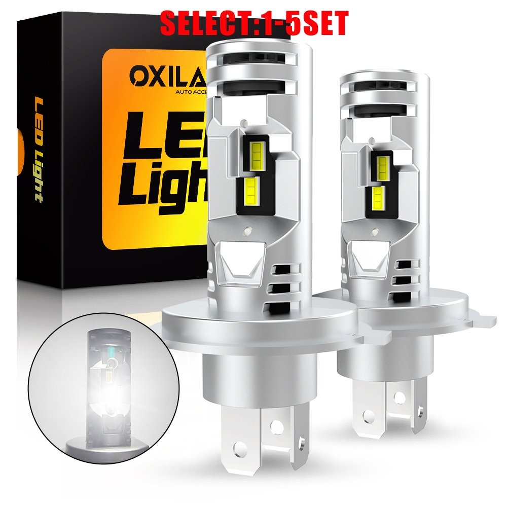 OXILAM Combo 2 H4 9003 LED Headlight Kit Bulbs High Low Beam White 40000LM 2-10X