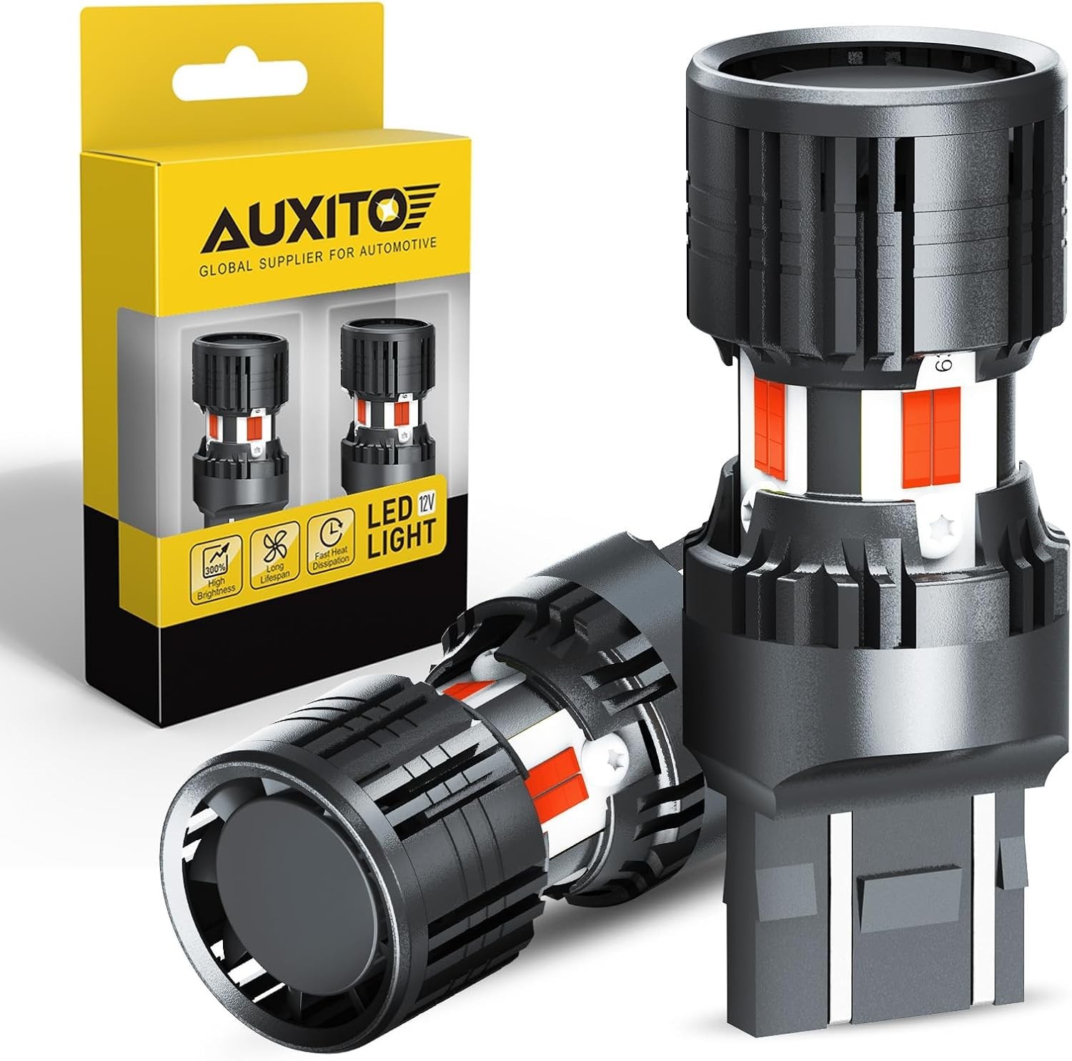 High-Performance 7440 7443 Red LED Bulbs with Built-in Resistor – 50,000 Hours
