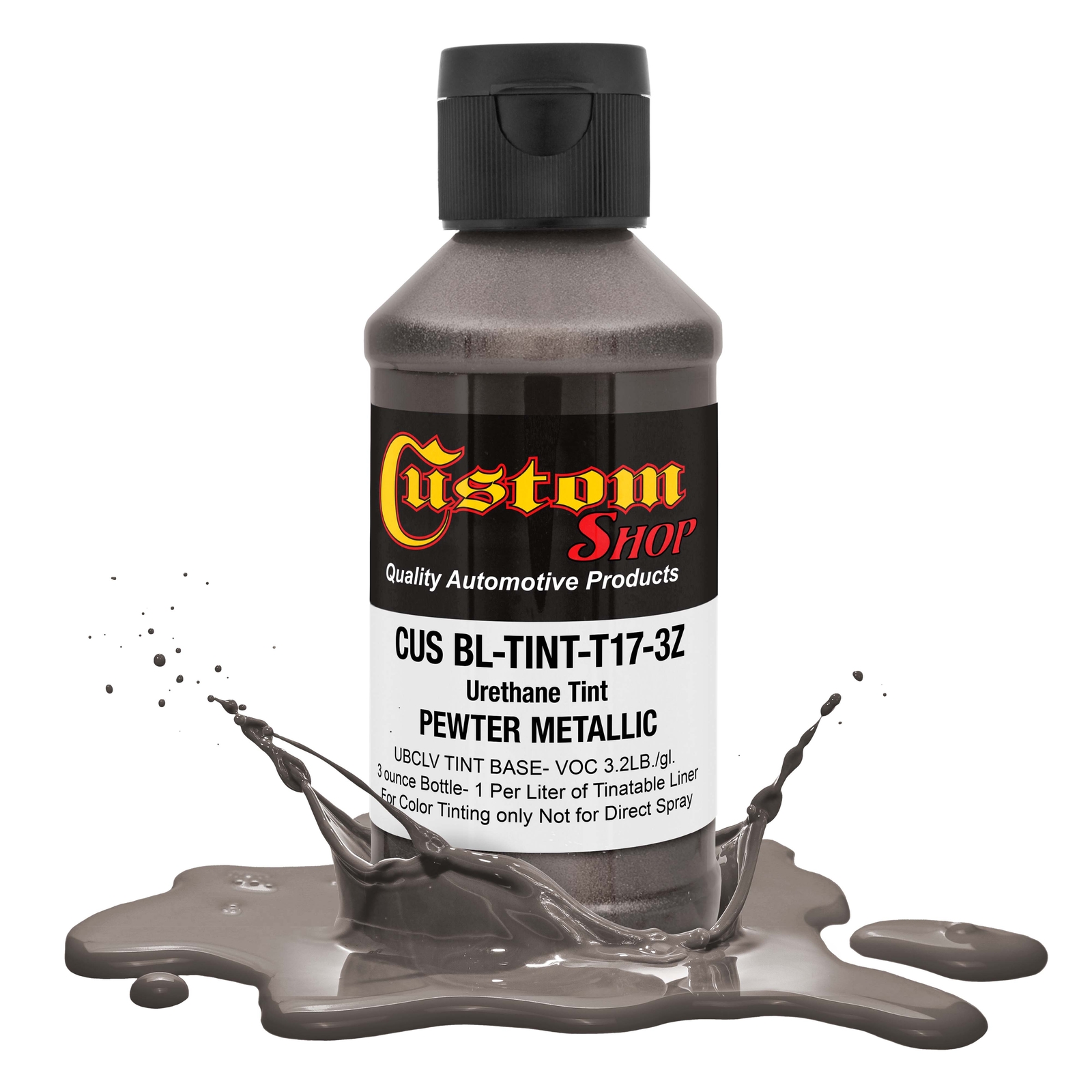 3 Ounce Pewter Metallic Color Urethane Tint Concentrate for Bed Liner Coatings