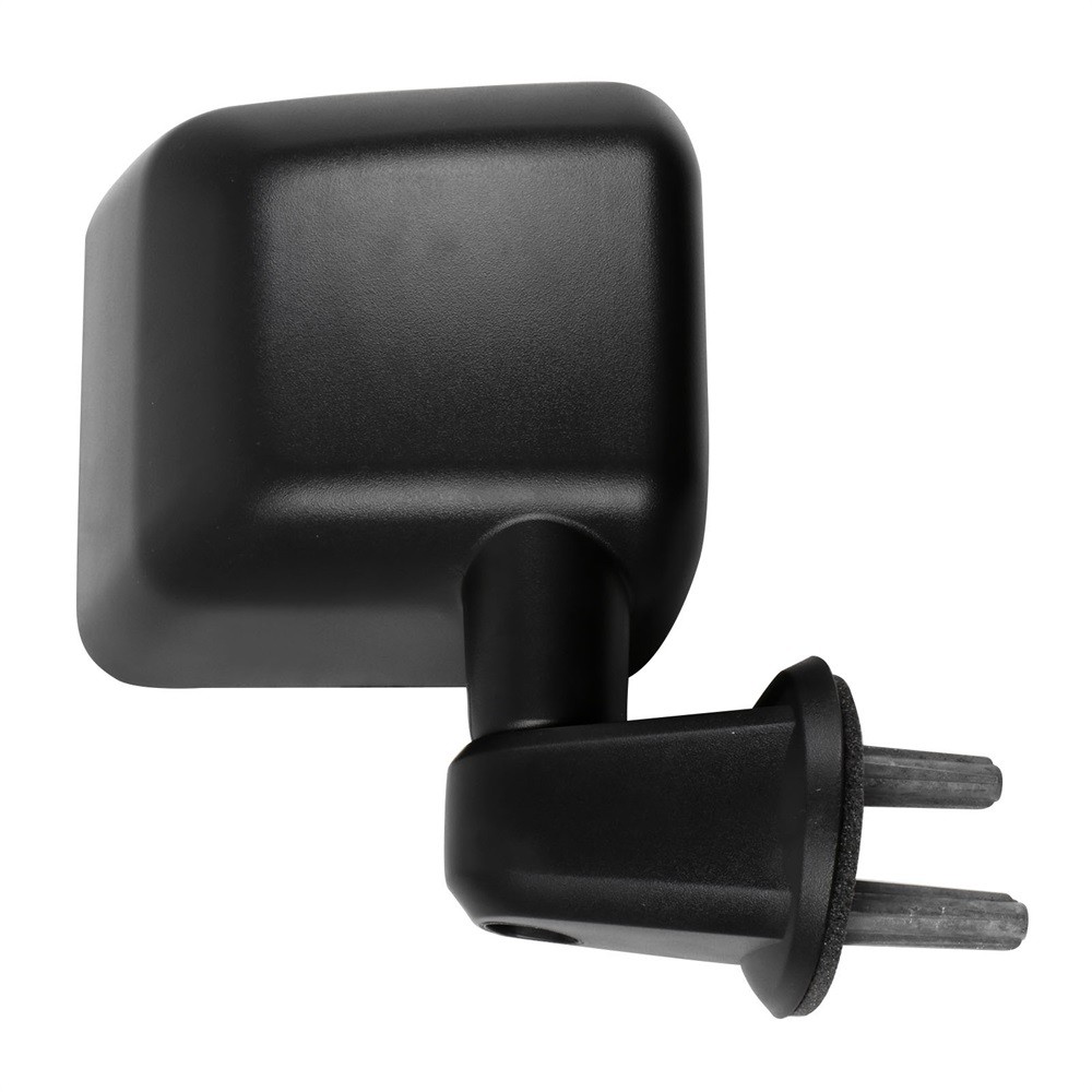 Black Smooth Mirror Manual Fold For 2007-2017 Jeep Wrangler Passenger Side