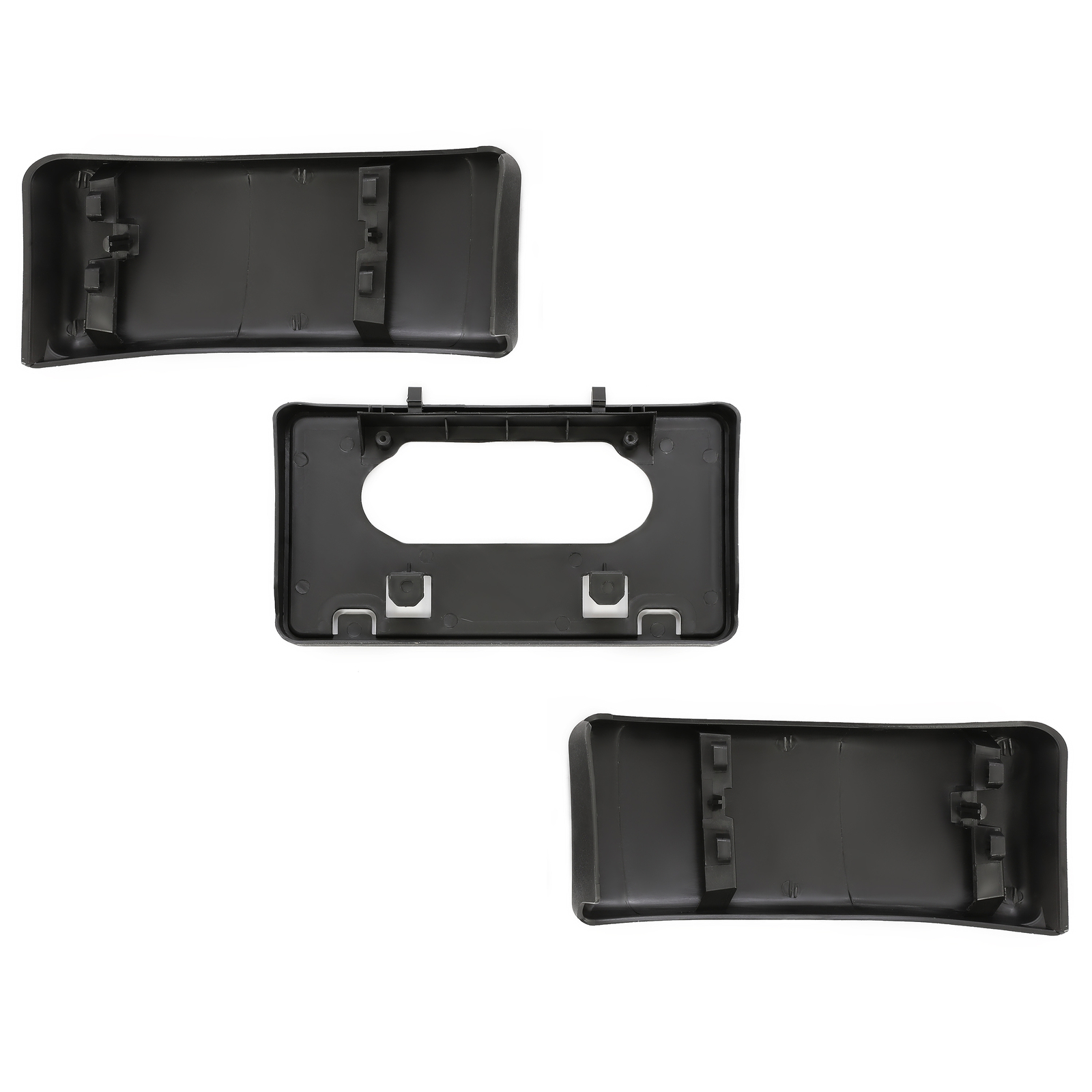 Front Bumper License Plate Bracket Guards Pads Cap Fit For Ford F-150 2009-2014