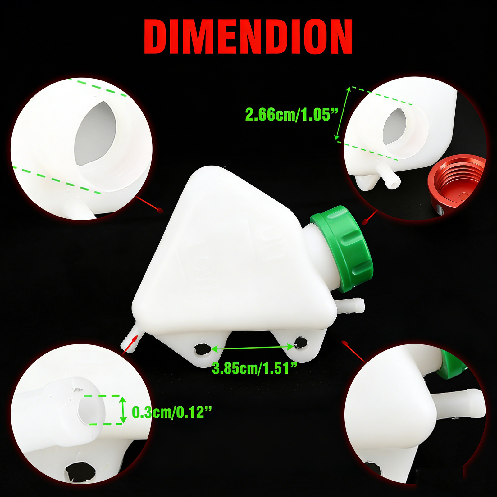 ABS Plastic Overflow Bottle Coolant Reservoir Tank For Kawasaki KLX250 1994-2007