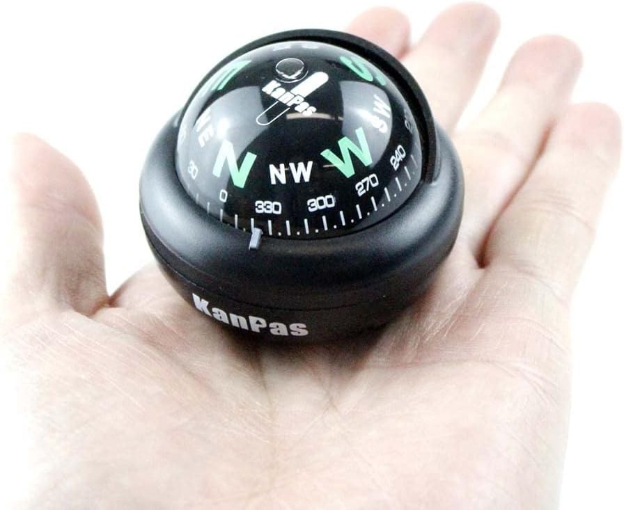 Versatile Waterproof Compass Ball for Cars & Boats – Easy Installation Included