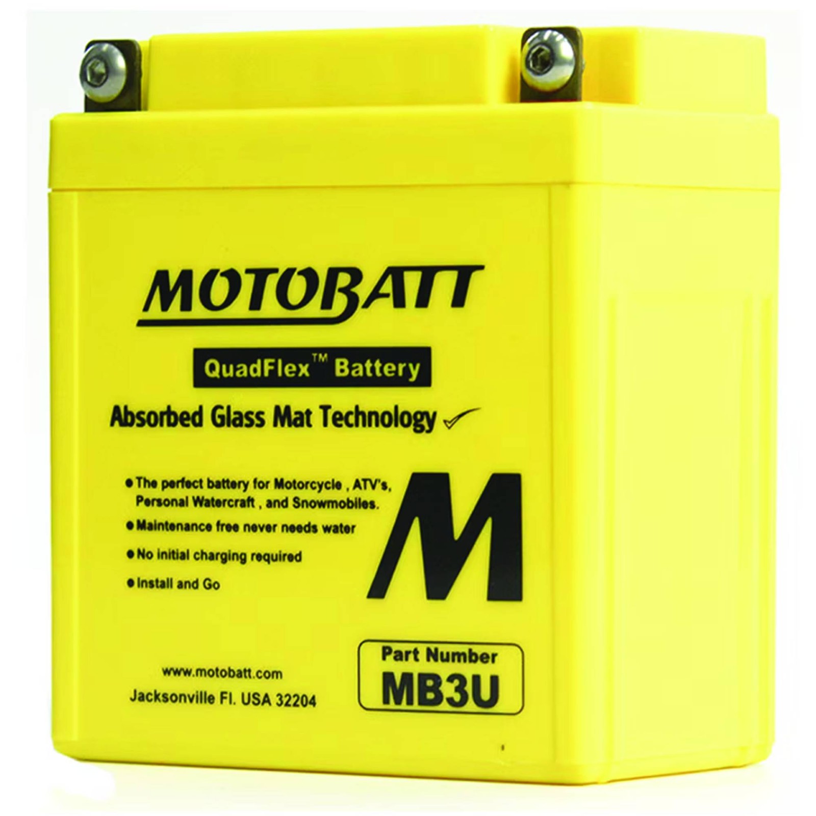 Motobatt Battery For Yamaha XT350 85-00 YB3LA YB3LB