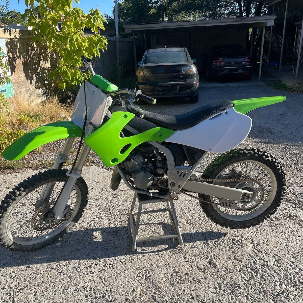 7PCS Green ABS Restyle Plastic Kit For KAWASAKI KX125 KX250 1999 2000 2001 2002