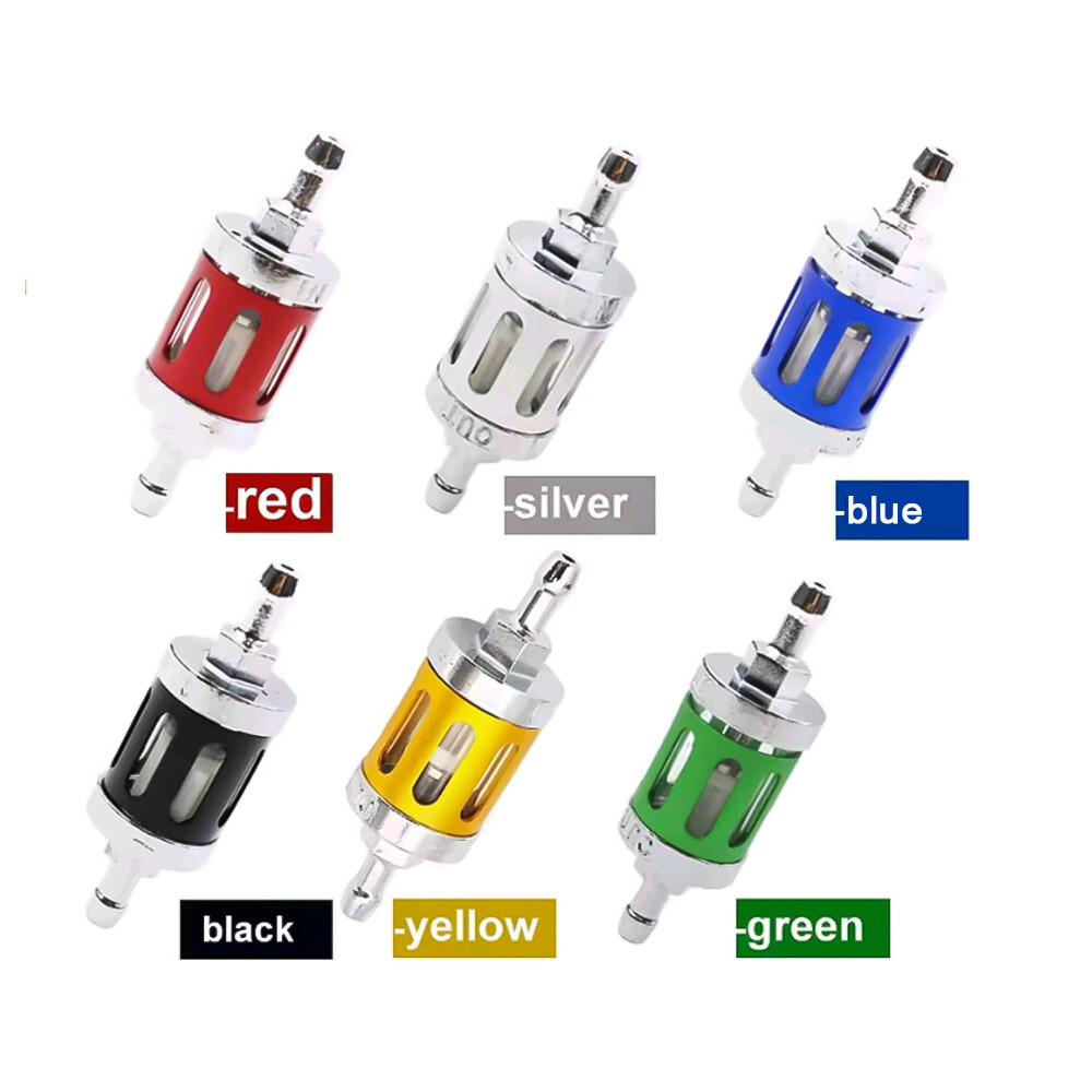 Universal 8mm Fuel Filter Engine Inline Gas Fuel Line Filter CNC Glass Filter