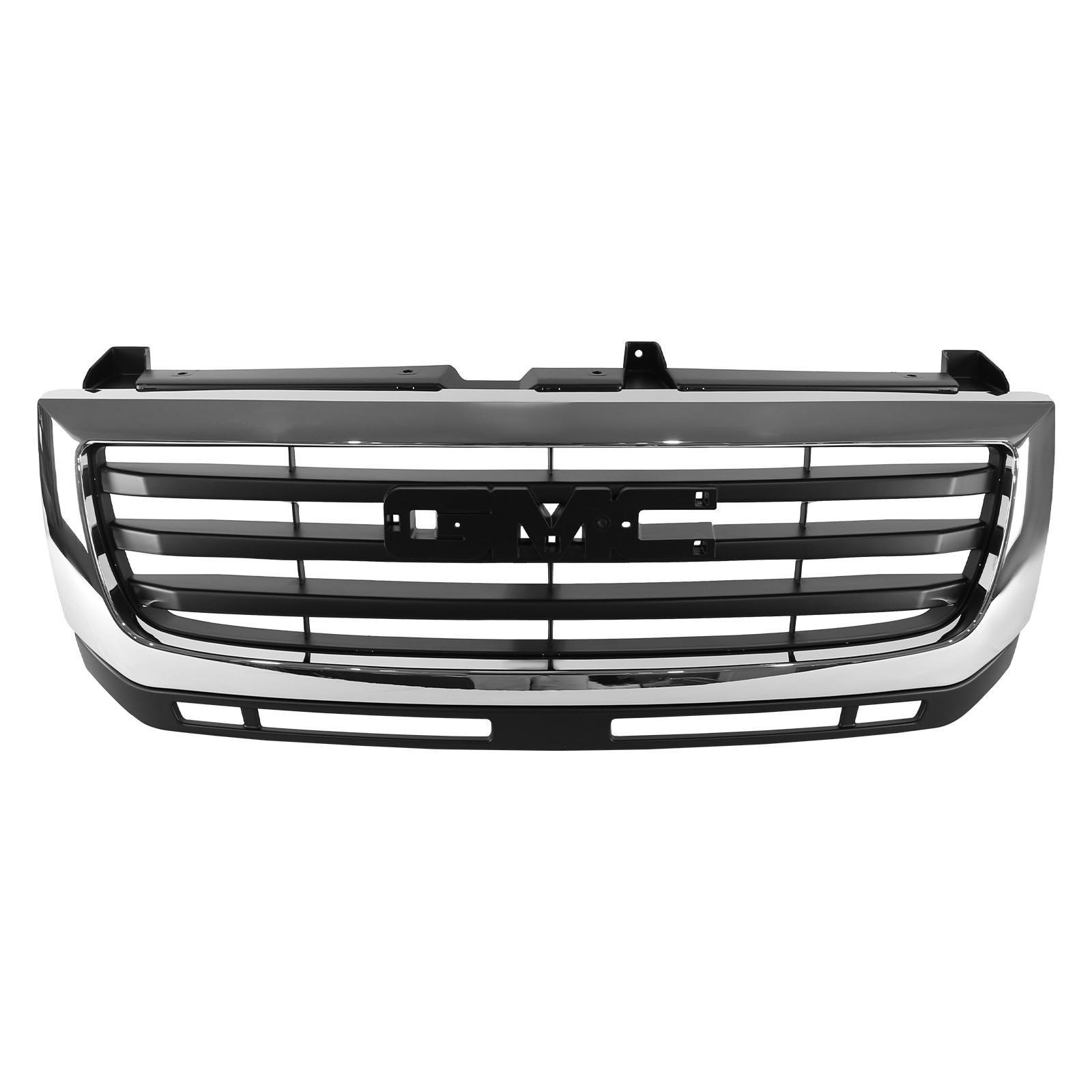 For GMC Sierra 2500/3500 HD 2003-2007 Front Upper Grille Black w/Chrome Shell