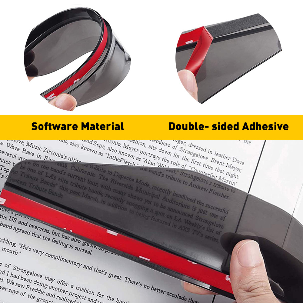 Black Rear View Side Mirror Rain Board Eyebrow Guard Sun Visor Car Accessories S