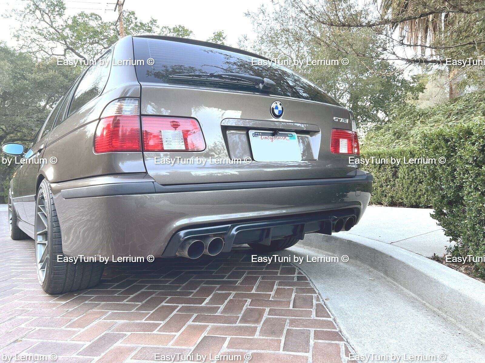Wagon Touring BMW E39 M sport rear diffuser gloss abs plastic video review