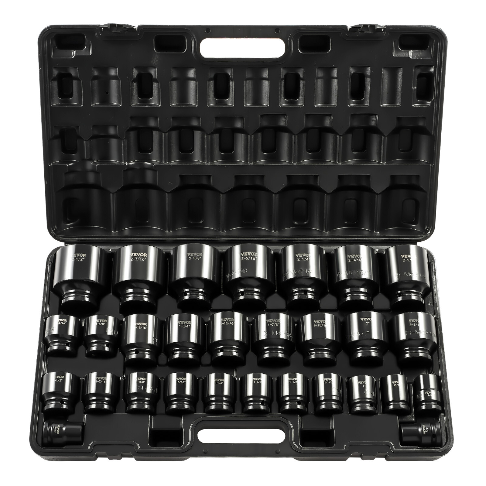 Impact Socket Set 29 PCs 3/4″ Drive 6 Point SAE Master 3/4 inch – 2-1/2 inch