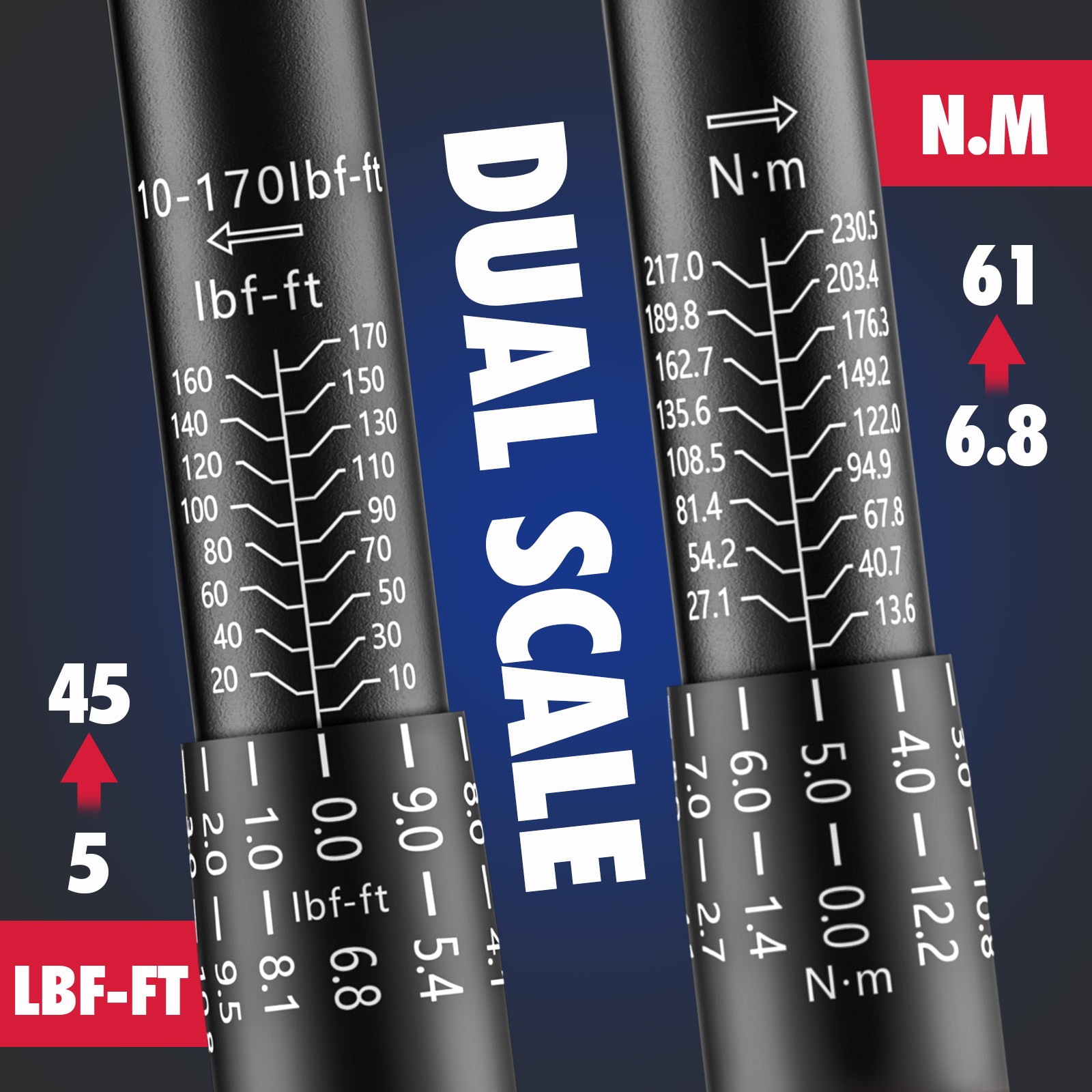 1/2″ Torque Wrench Snap Socket Professional Drive Click Ratcheting Father’s Day