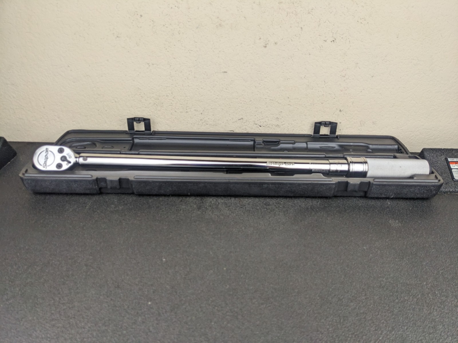 #bo124 Snap On QD3R250A 1/2″ Drive Adjustable Click Torque Wrench 50-250Ft Lbs