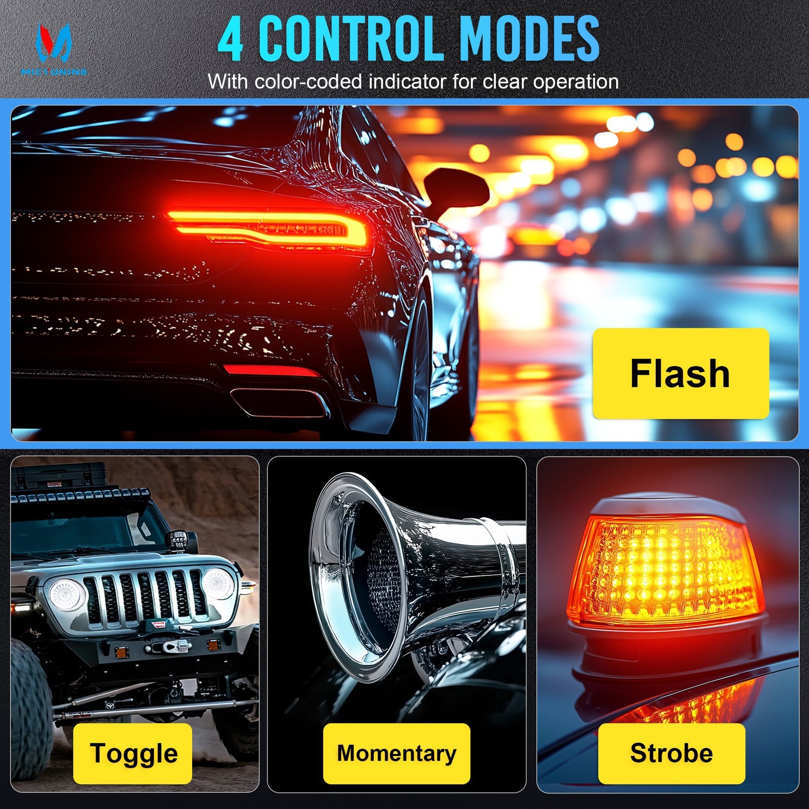 Wireless 6 Gang Switch Panel 12v 24v LED Light Bar Relay System Box Truck Marine