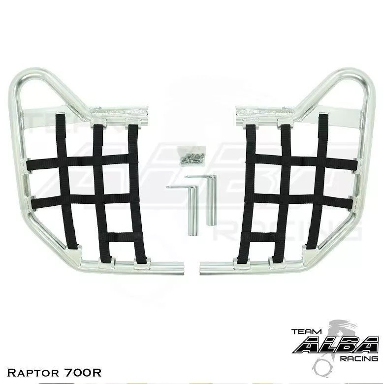 Polaris Predator 500 Nerf Bars Alba Racing Silver Black 208 T1 SB