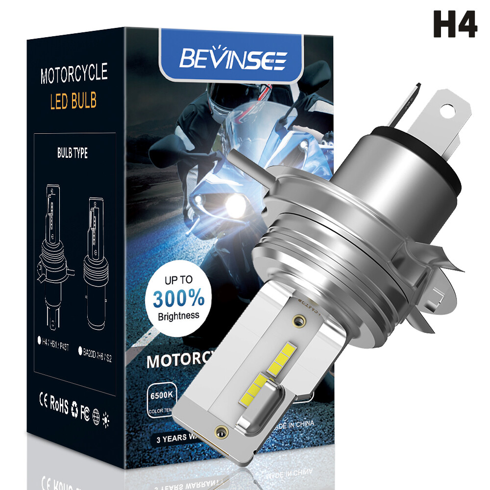 H4 9003 For Honda 34901-MC7-602 LED Headlight Hi/Low Beam 1500LM 6500K White Kit