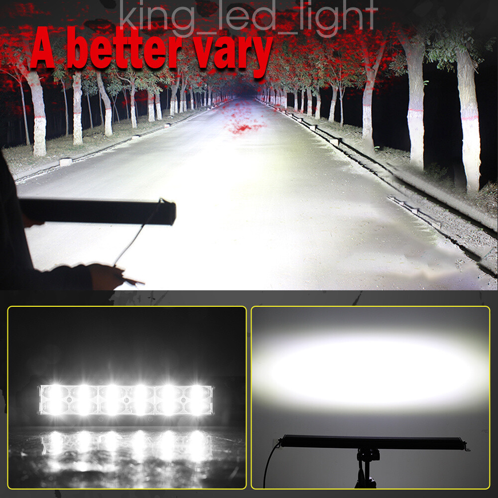 52″ 1200W LED Work Light Bar +4″ Pods Wire Kit For Jeep Wrangler JL Gladiator JT
